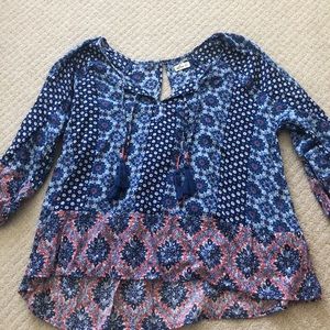 Hollister Mixed Print Blouse
